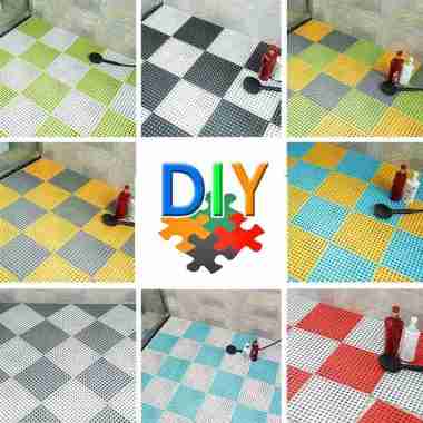 ONE - C236 Karpet Kamar Mandi Anti Licin 30x30CM - Keset Lantai Anti Slip Polkadot Dapur Mat Non-Sli
