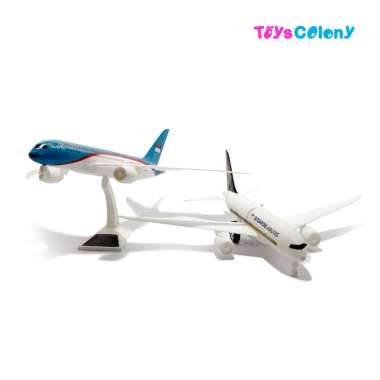 TOYSCOLONY MAINAN PESAWAT BOEING KLM,EMIRATES,SINGAPORE AIRLINES,SAUDI ARABIAN RKC07003-1