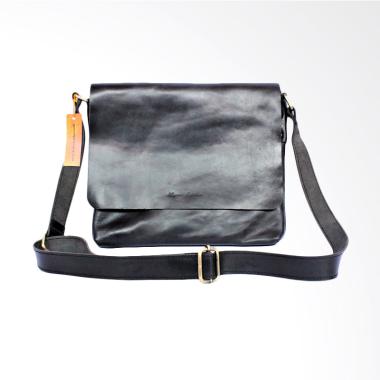 Kenes Leather Alexis Tas Selempang - Black