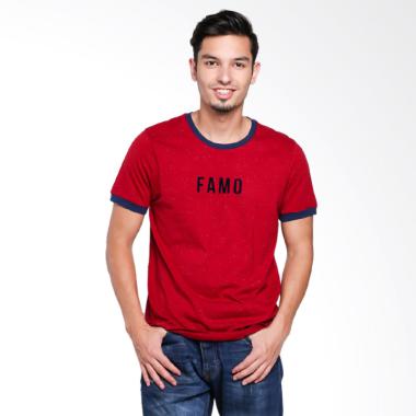 Famo Casual T-Shirt Pria - Red [0510 505101712MR]