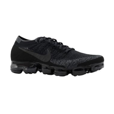 NIKE Air VaporMax Flyknit Triple Sepatu Lari - Black