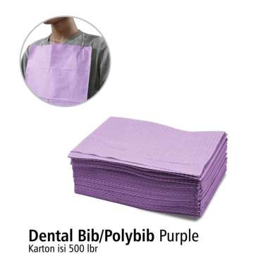 Polybib / Dental Bib Pak Isi 500pcs Onemed - Ungu