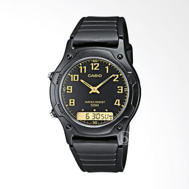 CASIO Sport Casual Jam Tangan Pria - Gold Black AW-49H-1BVDF
