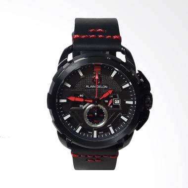 Alain Delon Chronograph Stainless Steel Jam Tangan Pria - Black AD415-1332C Black