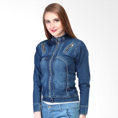 Inficlo SPI130 Casual Zipper Jeans Jaket Denim Wanita