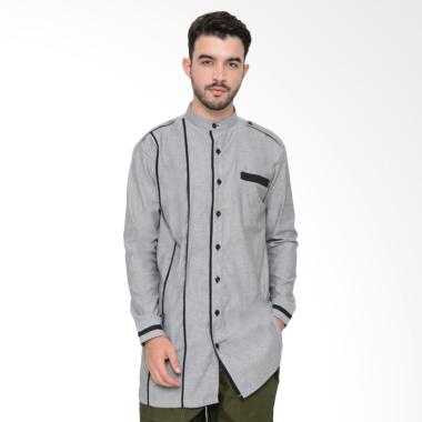 Zayidan Baju Muslim Gamis Ilyas Pria - Abu