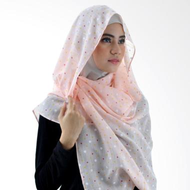 LAMAK Polka Shawl Hijab Pashmina - Pink