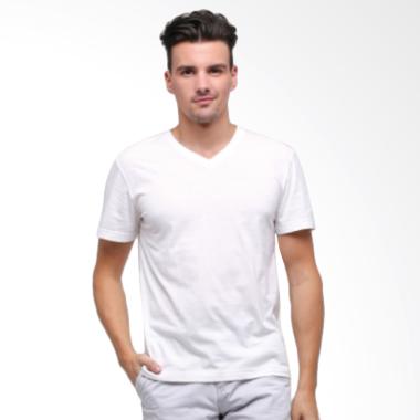 GT Man V-Neck T-Shirt Pakaian Dalam - White [TVSM]