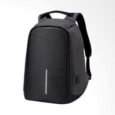 OEM Waterproof Anti-Theft Backpack ... USB Charging Port - Hitam