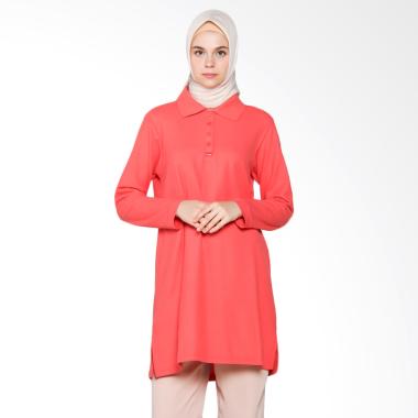 Dauky Long Polo Shirt Atasan Muslim - Peach 216