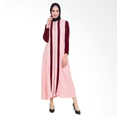 Allev Muhsinah Abaya Gamis - Dusty Maroon