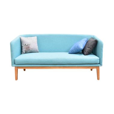 Livien Furniture Shabby Helen Sofa - Baby Blue