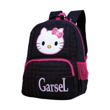 Garsel Hello Kitty Tas Sekolah Anak Perempuan - Blue Denim