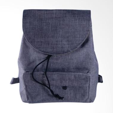 Simphostore Canvas Serut Tas Ransel - Abu-Abu