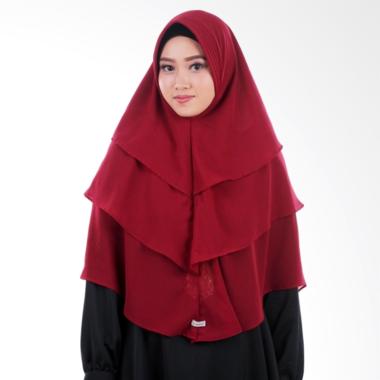 Atteenahijab Khimar Akina Jilbab Instant - Dark Red