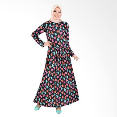 Jfashion Hermione Corak Bunga Varia ... Dress Maxi Gamis - Merah