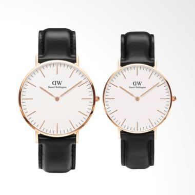 Daniel Wellington Couple Set Classi ...  Couple - Hitam Rose Gold