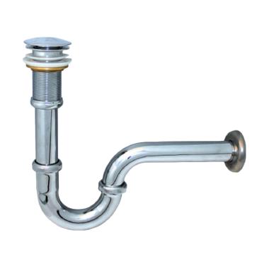 Waterplus PTP-011 P-Trap Affur & Push Pop-up Besar Pipa Wastafel Putih