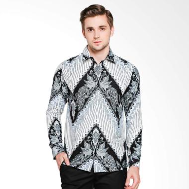 Jayashree Priya Slimfit Longsleeve ... gan Panjang - Black White