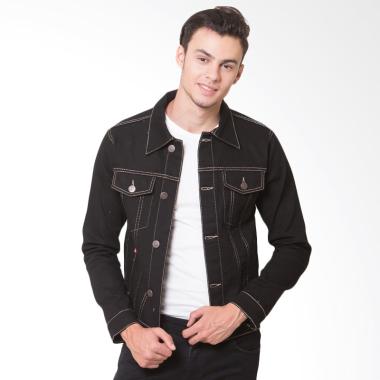 Oliveinch Denim Maximus Jacket Pria - Black Gold