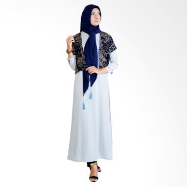 SYAHEERA Adeline Dress Muslim Wanita - Grey