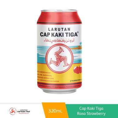 Kino Larutan Cap Kaki Tiga Strawberry 320ml