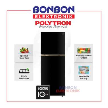 Polytron Kulkas 2 Pintu PRM 430X / 430 X Belleza Big Liter Inverter