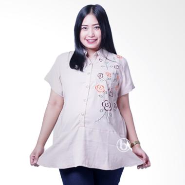 Mama Hamil BLD 407 Lengan Pendek Po ... Baju Atasan Hamil - Cream