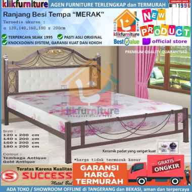 Ranjang Tempat Tidur Besi Tempa 120x200 cm New Merak Success