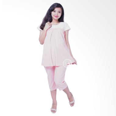 Mama Hamil STD 71 Renda Dian Setelan Baju Ibu Hamil & Menyusui - Pink Mama Hamil STD 71 Renda Dian Setelan Baju Ibu Hamil & Menyusui - Pink