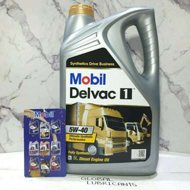 Mobil Delvac 1 5W-40 5 Liter CI-4 Plus France (Oli Mesin Diesel)