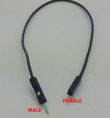 MALE + FEMALE Socket kabel 1 pin / Kabel jumper hitam