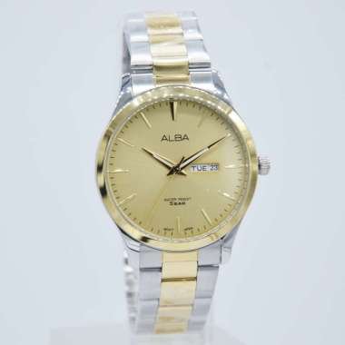 Alba AJ6126X1 - Jam Tangan Pria - Silver Gold Silver Gold