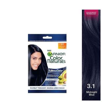Garnier Color Naturals Ultra Color Cat Rambut - 3.1 Midnight Blue [Value Set Box]