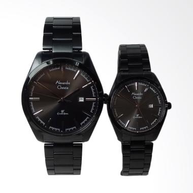 Alexandre Christie Classic Jam Tangan Couple - Black [AC8560MD/LD]