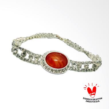 Vee Model 1 Kristal Swarovski Batu Giok Coklat Gelang Terapi Kesehatan