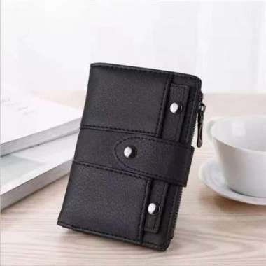 DOMPET WANITA PINKA MA133 IMPORT LIPAT KOREA FASHION BARU BATAM PREMIUM ORI QC028 WA031P3 Black