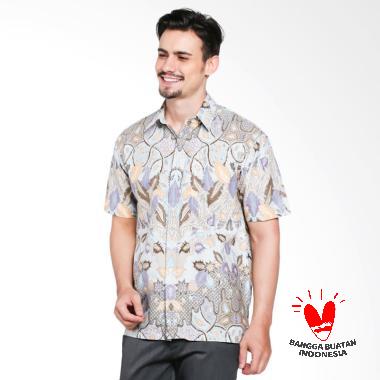 Serendipity Clothing Simple Kemeja Batik Pria - Purple