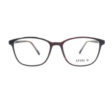 LEVEL 9 - TR9123 PAKET LENGKAP Kacamata Unisex Frame+Lensa Minus Brown