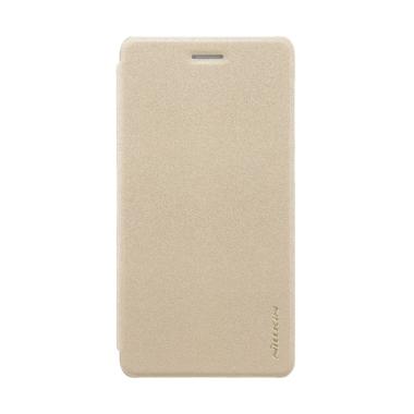 Nillkin Flip Sparkle Leather Casing for Nokia 7 - Gold