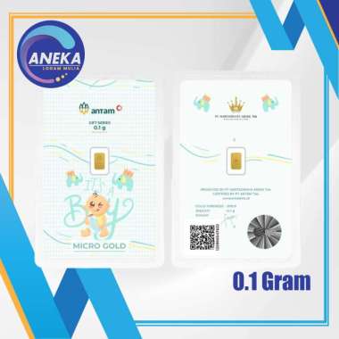 LOGAM MULIA MICRO GOLD ANTAM HARTADINATA 0.1 GRAM BABY BOY 2 1 0.1GR