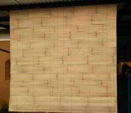 KERAI BAMBU PUTIH LEBAR 1 METER x TINGGI 2 METER / TIRAI / KREY / WIDEK / KEREI BAMBU / TIRAI BAMBU 