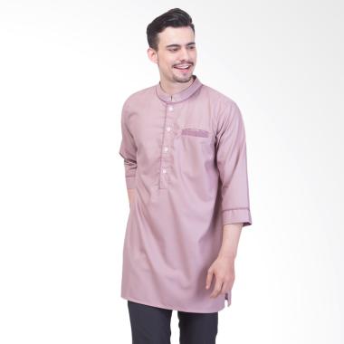 Allev Kurta Khairan Baju Koko Pria - Peach Muda