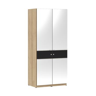 Pro Design FF Inbiz Lemari Pakaian 2 Pintu - Yellow Oak Leather Black