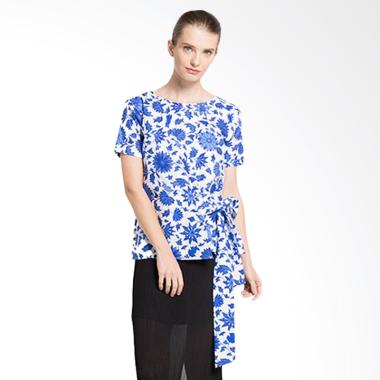 Rianty Laluna Blouse Batik Wanita - Blue