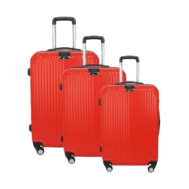 KATF - Real Polo GGEJ Fiber ABS Hardcase Set Koper - Merah [Size 20/