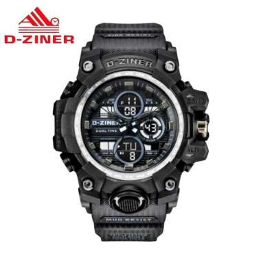 [ ORIGINAL 100% ] Jam Tangan Pria DZINER Dualtime Rubber Terlaris dan Terbaru Jam Tangan TAHAN AIR D