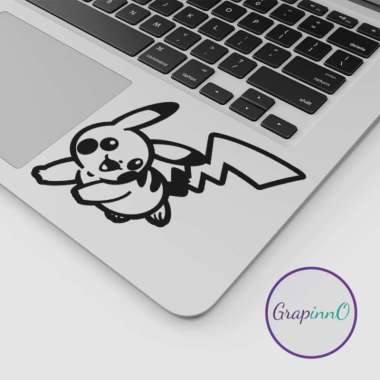 Decal Sticker Macbook Apple Pikachu Cute Pokemon Anime Stiker Laptop