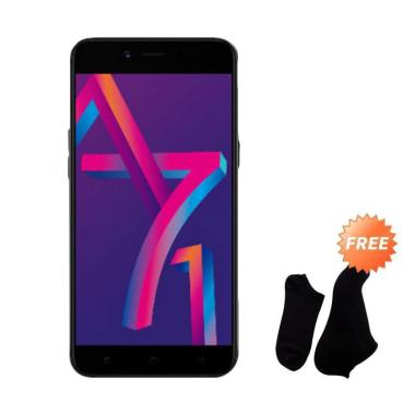 OPPO A71 Smartphone - Black + Free Kaos Kaki 7 Pasang