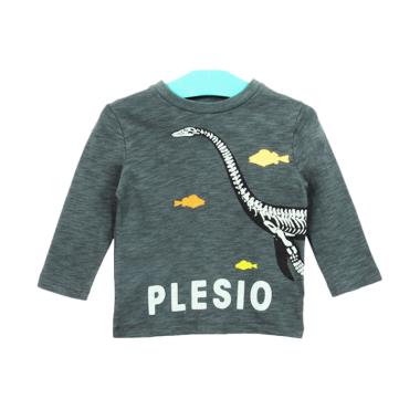 Cargo BG 18 Long Sleeve T-shirt Anak Laki-laki - Grey Charcoal Plesio